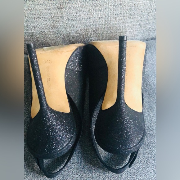 Manolo Blahnik Sparkling Silver Grey Stiletto Slingback Heels. 39,5 - Picture 5 of 8